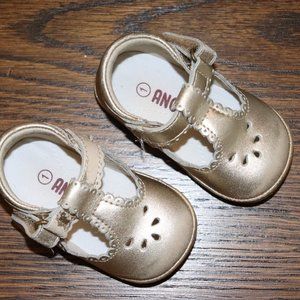 Angel Baby/L'Amour Gold T-Strap Shoe